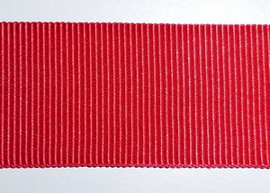 Gross Grain 25mm x 0.5mm, Red, 20 m